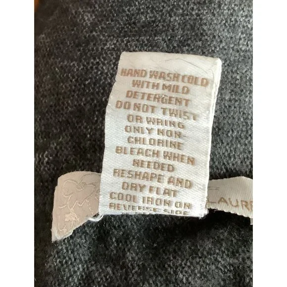 Lucy & Laurel Angora Blend Waterfall Cardigan XL Womens Gray - Picture 4 of 4